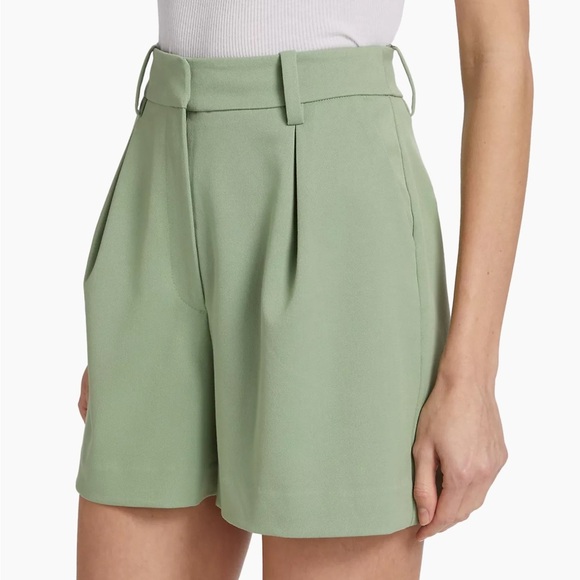 Favorite Daughter The Favorite High-Rise Wide-Leg Shorts - Size 14 - Basil - NWT - Picture 2 of 16